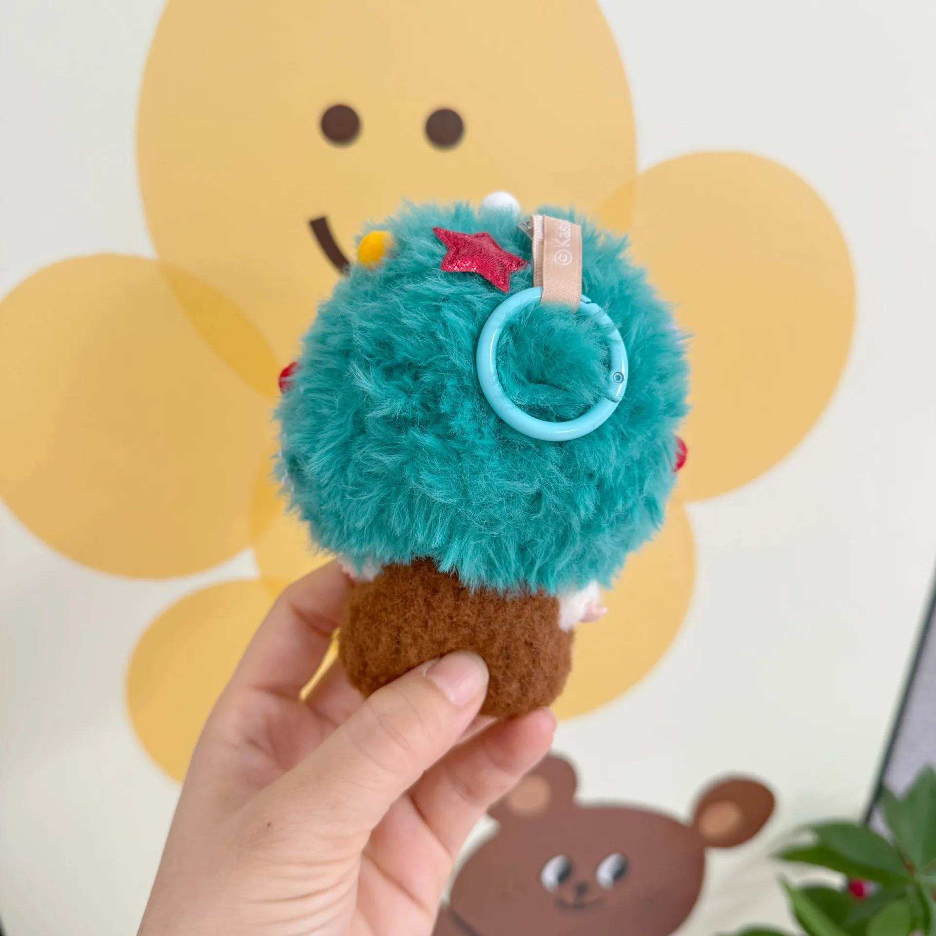 4.0 ミニラバブ 手作りクリスマス緑帽子、服、第四世代キーホルダー、小さな鼻、雪の結晶パンツ