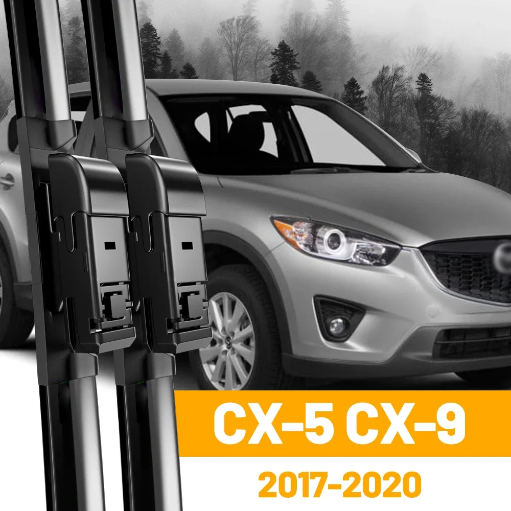 

For Mazda CX-5 KF CX-9 TB MK2 Front Wiper Blades 2017-2020 2018 2019 Windscreen Windshield Window Brushes Accessories 24"+18"