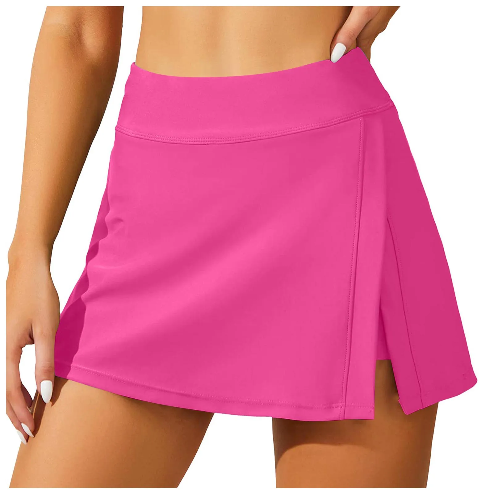 

Women's Swim Skirt Belly Tightening Swim Dress Built In Shorts High Waisted Split Swim Pants No Mesh Swim Trunks