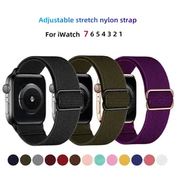 Strap Für Apple Uhr Serie 7 Smart Uhr Band für 44mm 40mm 42mm 38mm Einstellbar Atmungs nylon Strap für iWatch 6 5 4 3 2 1