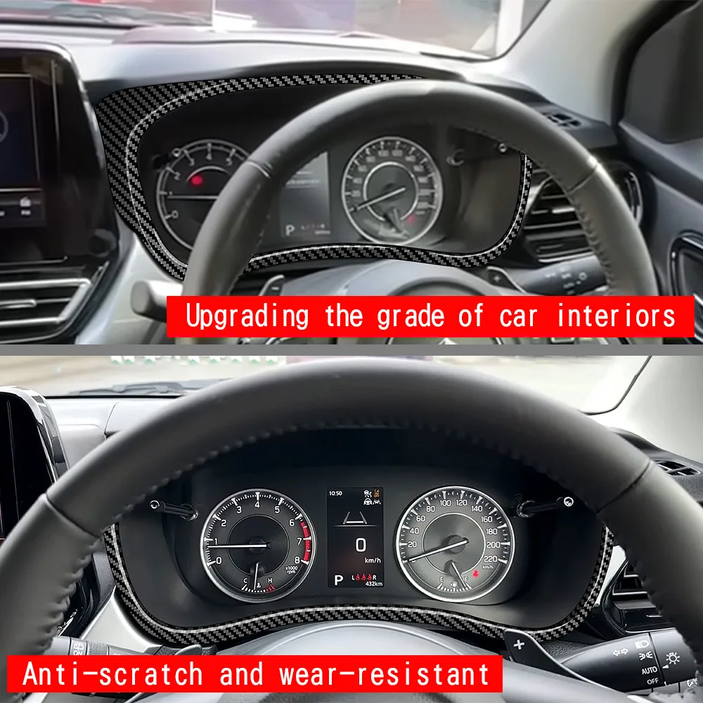 

RHD For Suzuki Fronx WDB3S WEB3S 2025 2026 ABS Black Dashboard Car Instrument meter Panel Cover Trim Sticker Car Accessories