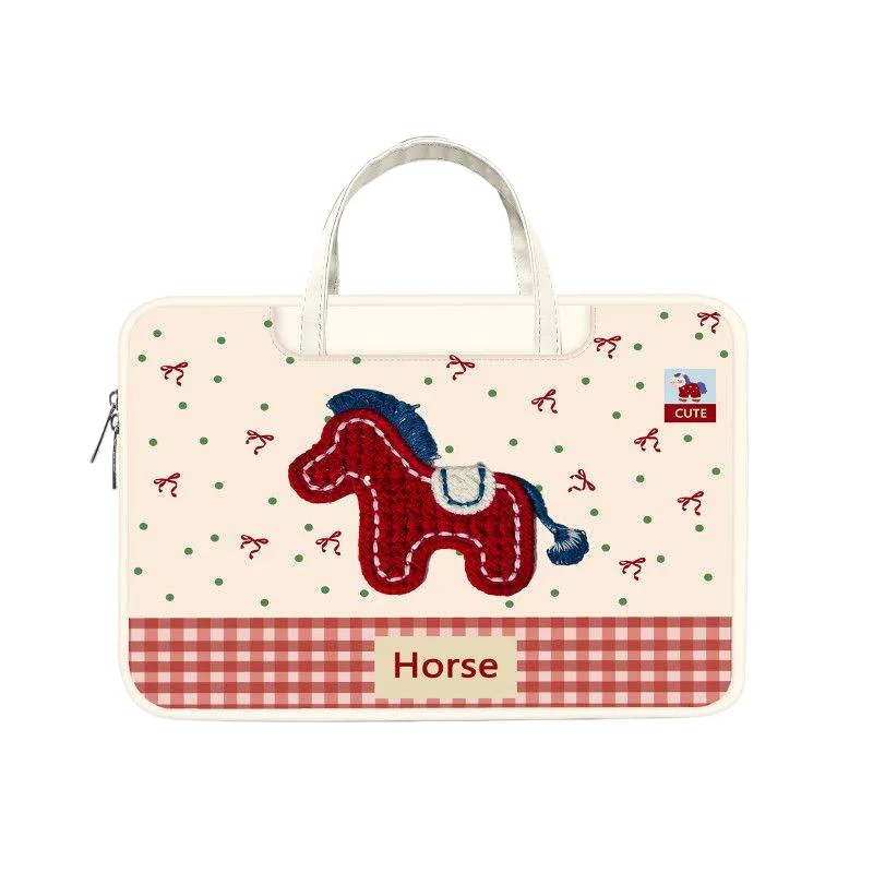 

Cute Cartoon Pony Laptop Bag Notebook Sleeve for Macbook Air Pro Hp Lenovo 13 14 15 15.6 16 Inch Laptop Handbag Holiday Gift