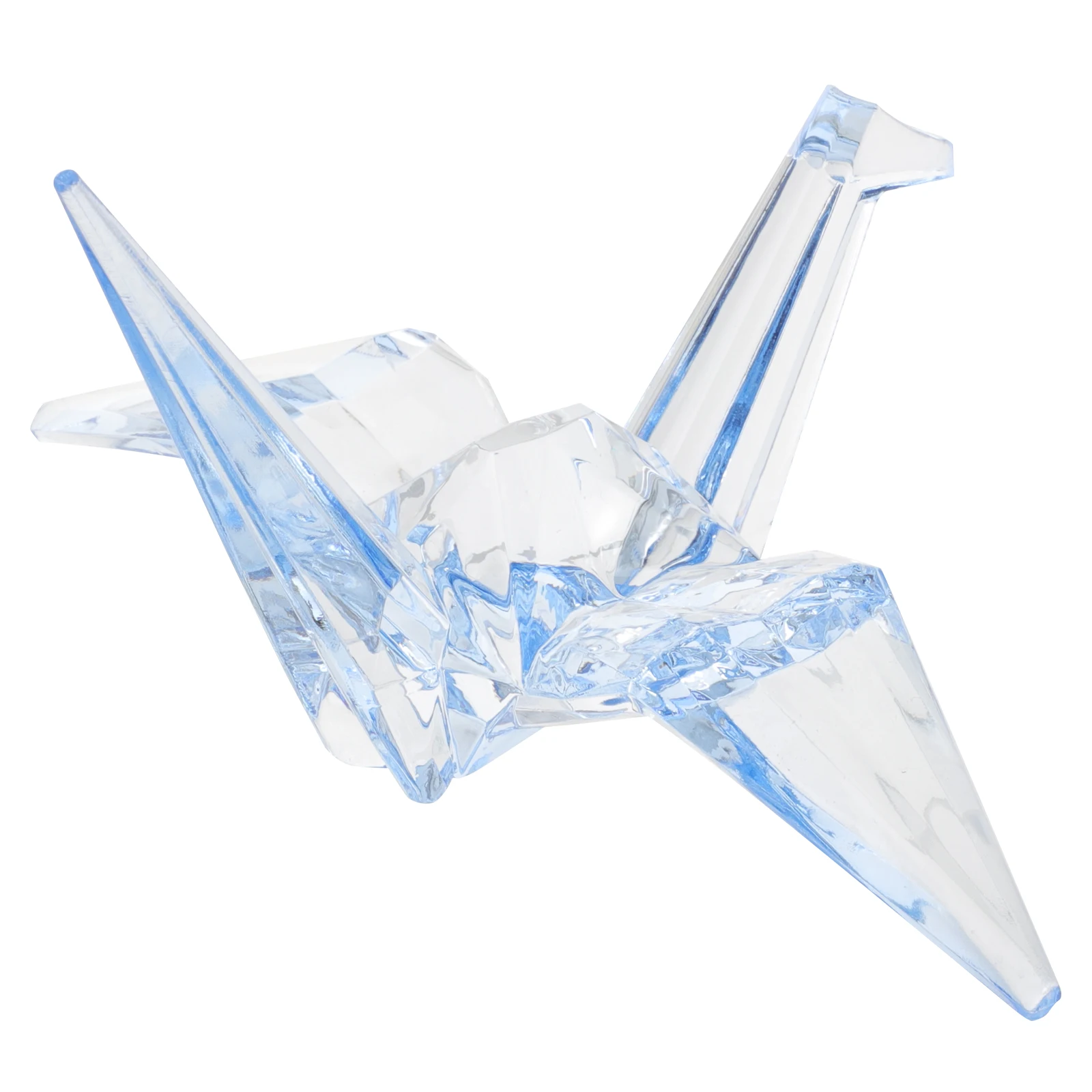 

Transparent Acrylic Animal Figurine Pink Crane Statue Kids Birthday Gifts Modern Toys Festive Layout Props