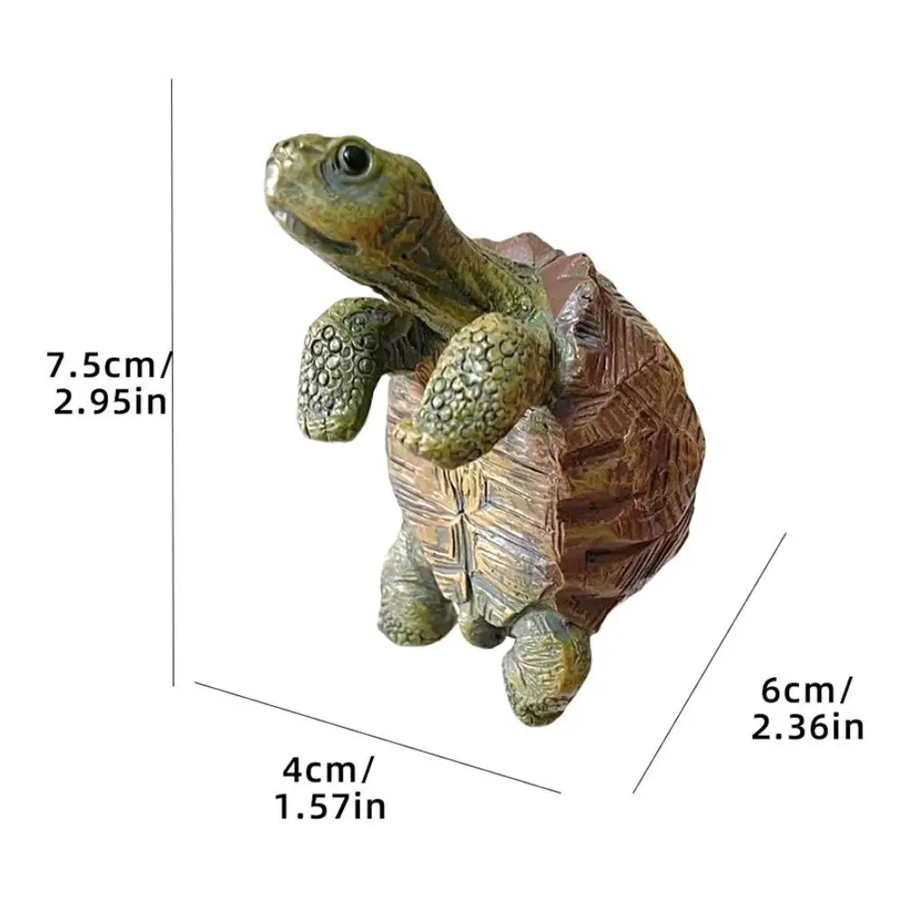 Niedliche Schildkröten-Blumentopf-Dekorationen, Klettertier-Figuren, Pflanzentopf-Aufhänger, Blumentopf-Dekoration, Hängende Schildkröte, Aquarium-Deko – Detail 8