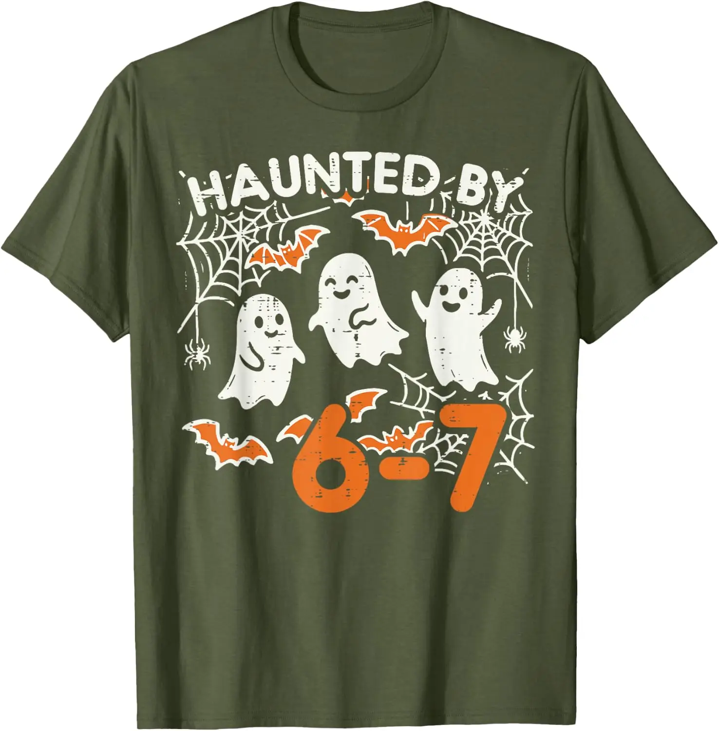 Halloween Gaming Ghost Gamer Kids T-shirts Fun Ghosts Six Seven Tees Boys Girls Short Sleeve 100% Cotton Halloween Tshirts