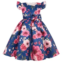 2-10 Years New Flowers Girls Dress Summer Sleeveless Fashion Little Princess Party Dress Christmas Birthday Gift Kids Clothes