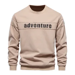 New Men's Tops Autumn Clothes Street Style Casual Sweatshirts Fashion Hip Hop Male Solid Color Sportswear Loose Soft Pullover