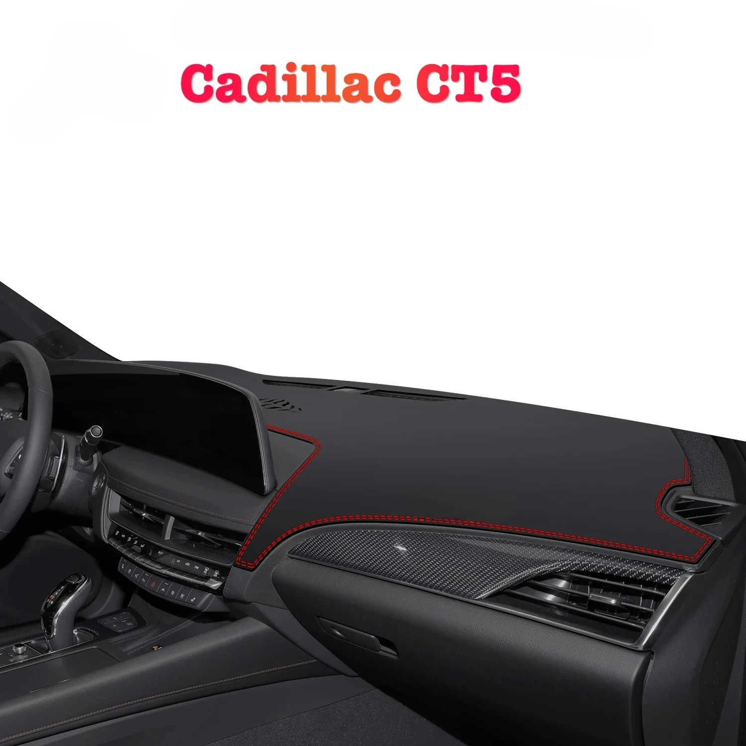 

Car Dashboard Mat for Cadillac CT5 2020-2024 Light Blocking Pad Center Console Dash Mat Sunshield Protector