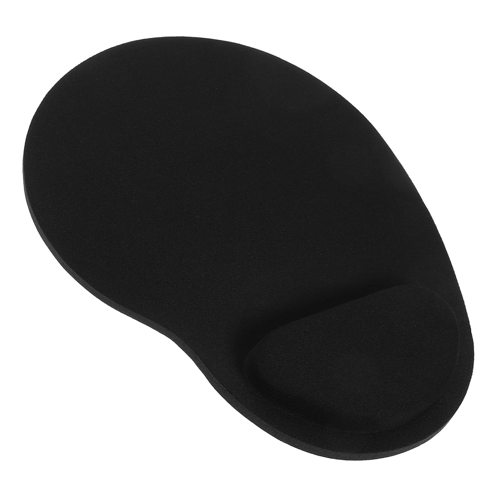 Alas Mouse Komputer Anti Selip Hitam dengan Penyangga Pergelangan Tangan Silikon Ergonomis untuk Kantor, Rumah, Perjalanan, dan Gaming