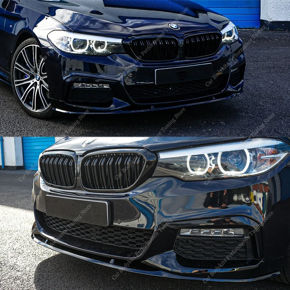 For Bmw G30 G31 Pre-Lci M Performance Style Front Bumper Lip Spoiler Splitter Diffuser 5 Series 520d 530i 530d M550i 2017-2020