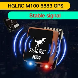 HGLRC M100-5883 M10 moduł GPS z kompasem antena ceramiczna wbudowane wskaźniki LED 21x21mm dla RC samolot FPV daleki zasięg