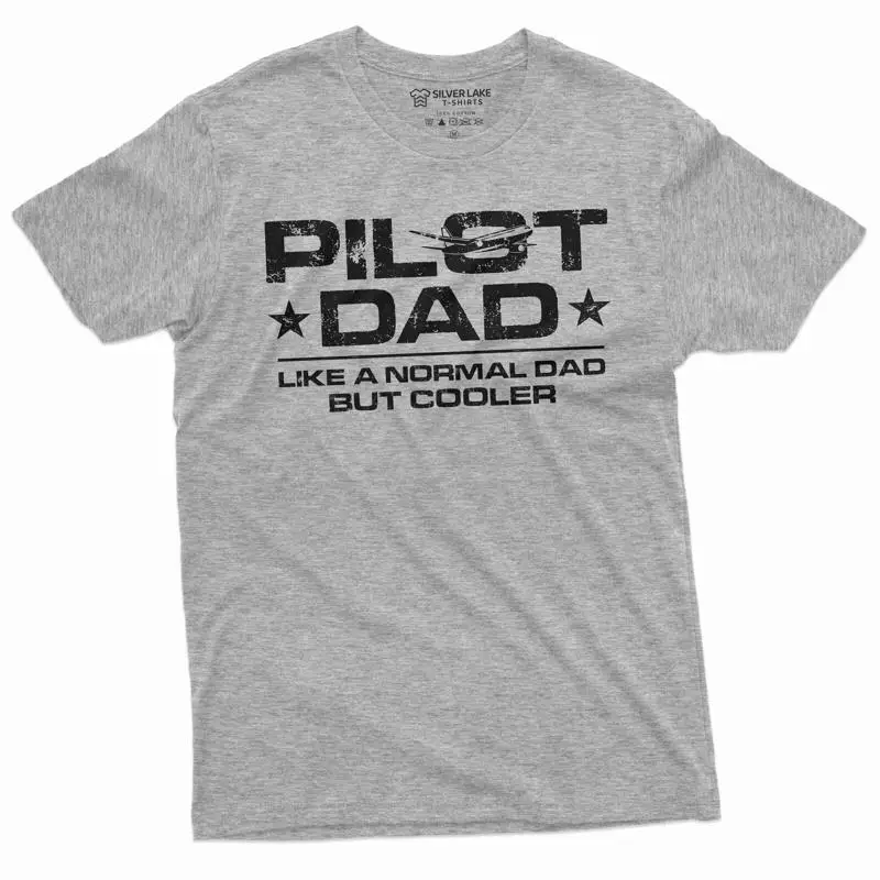 تي شيرت رجالي من Pilot Dad تي شيرت رائع هدية عيد الأب والأب