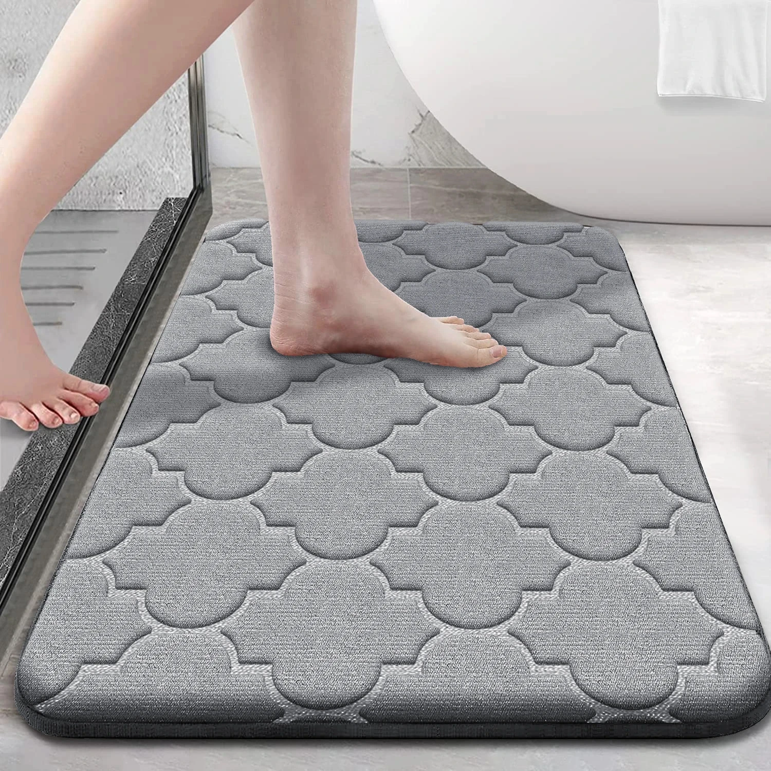 

Memory Foam Bathroom Rug Anti-slip bathroom mat ultra Soft floor mat Non-Slip Water Absorbent and Machine Washable