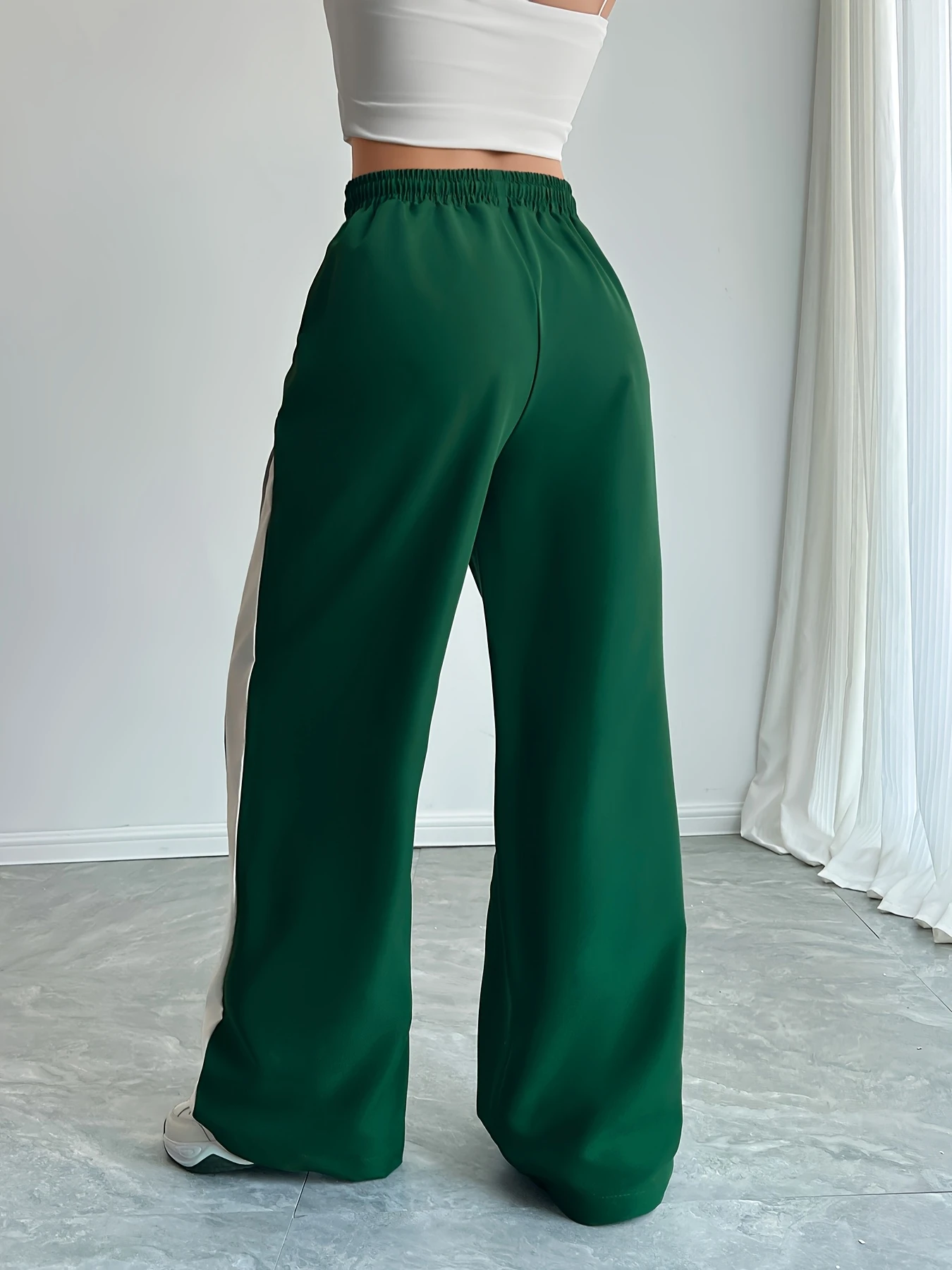 2026 New Arrival Casual Long Trousers Elastic High Waist Relaxed Fit Straight Pants Outdoor Daily Street Fashion Bottoms kids