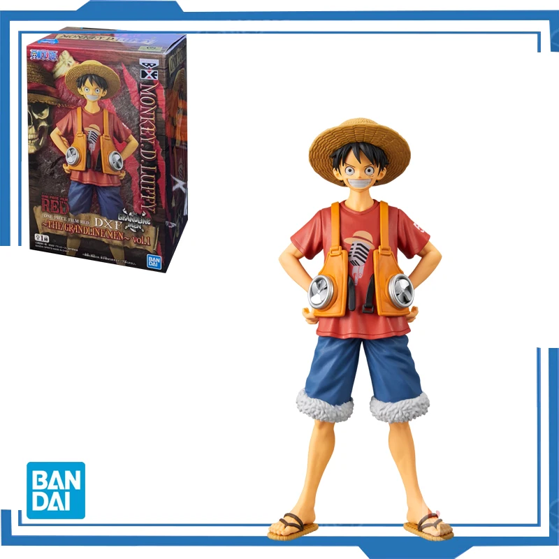 Bandai Original Banpresto Anime One Piece Film RED DXF The Grandline Men Monkey D Luffy PVC Figurka kolekcjonerska Model Zabawki