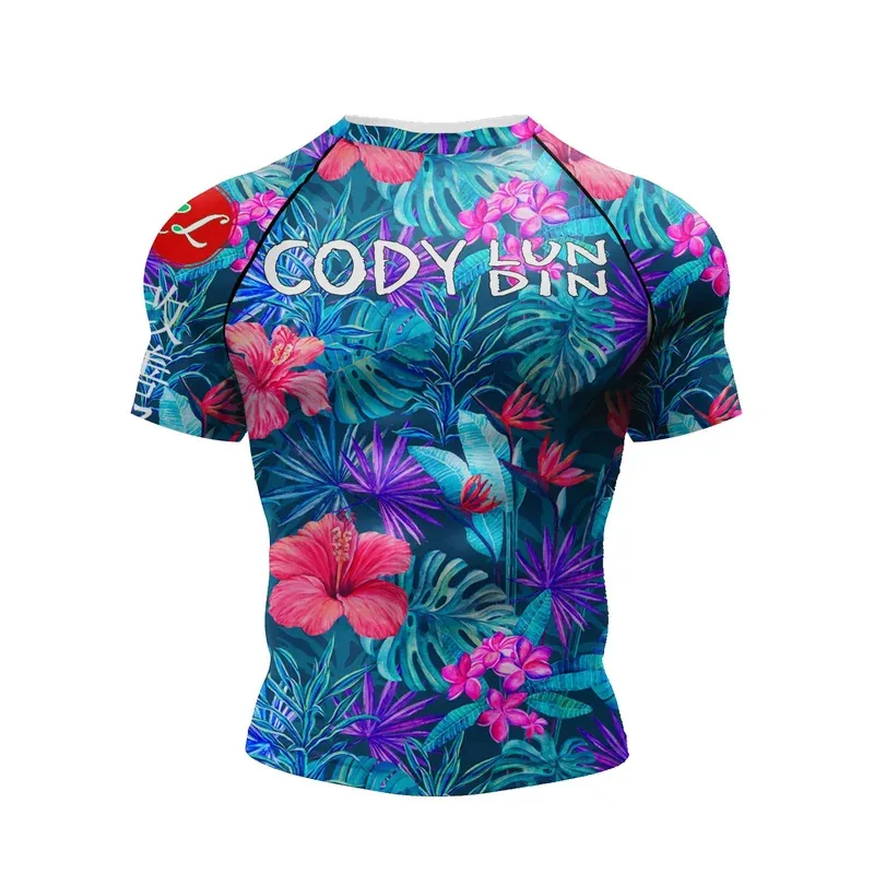 Nueva camiseta de compresión Mma Rashguard para hombre, pantalones cortos para correr Muay Thai, pantalones cortos deportivos para gimnasio Bjj Gi, suéteres de boxeo