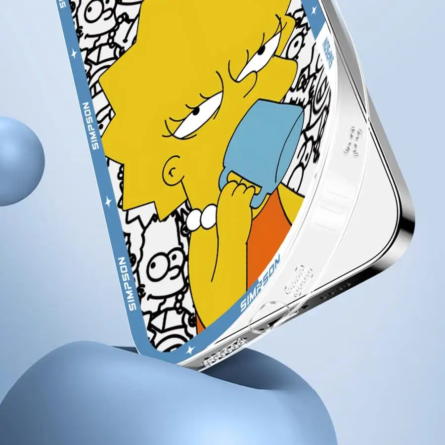 حافظة كارتون سيمبسون أمي لهاتف أبل آيفون 13 12 11 17 برو ماكس XS 17 Air XR 15 14 16 Plus 7 8 SE 16e غطاء ناعم