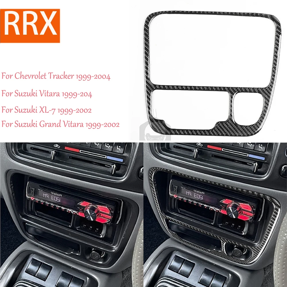 

Для Suzuki Для Chevrolet 1999 2000 2001 2002 панель радио наклейки из натурального углеродного волокна Обложка RHD отделка автомобиля аксессуары для интерьера