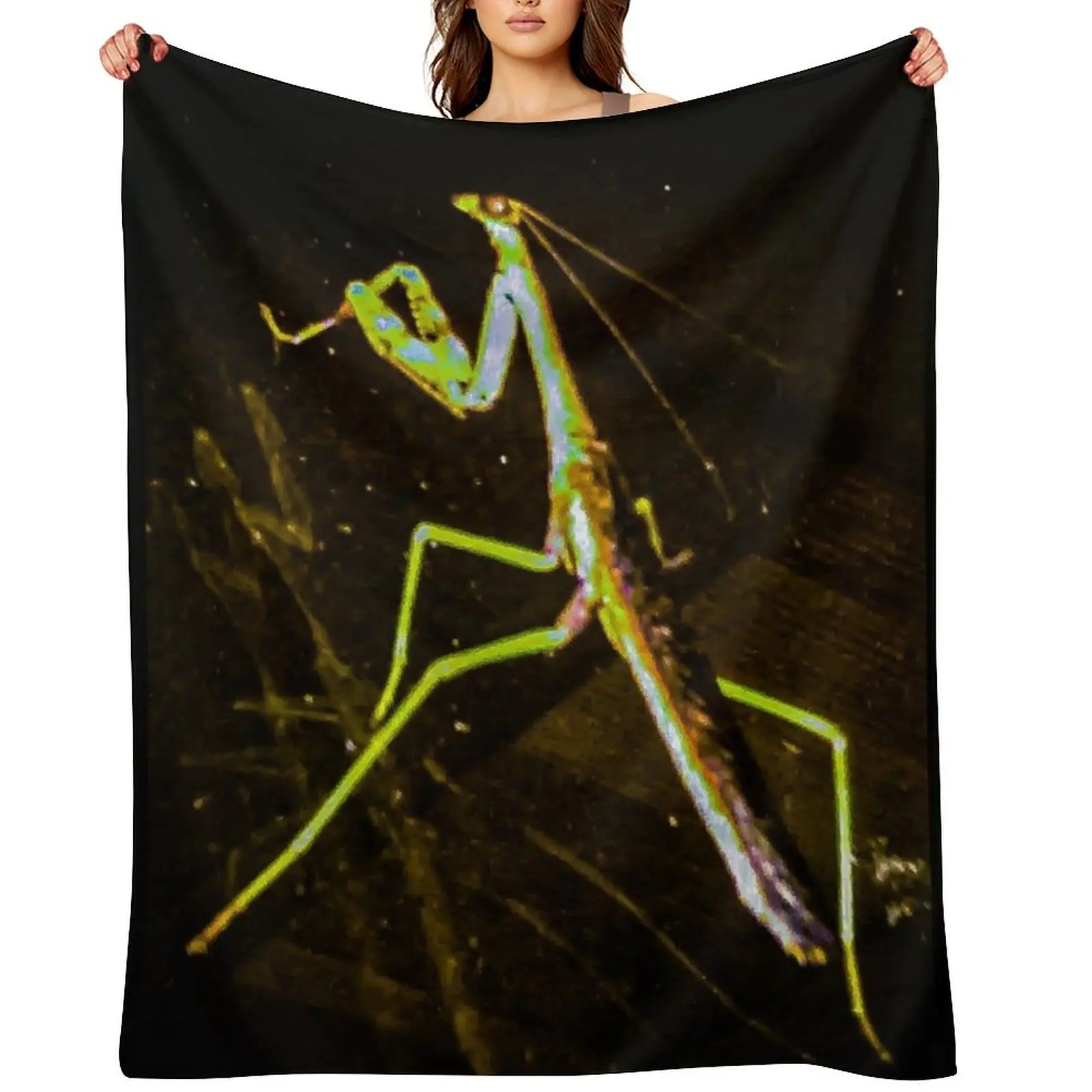 

Praying Mantis Throw Blanket manga heavy to sleep Moving Luxury Blankets