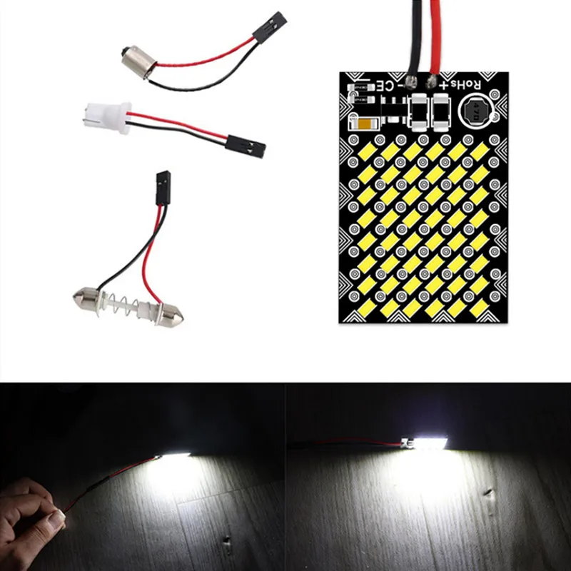 

100PCS LED Bulb CANBUS T10 W5W 194 31/36/39/42mm AB9S 12V 3014/48smd Auto Interior Reading Lamp License Plate Lights Dome Bulbs