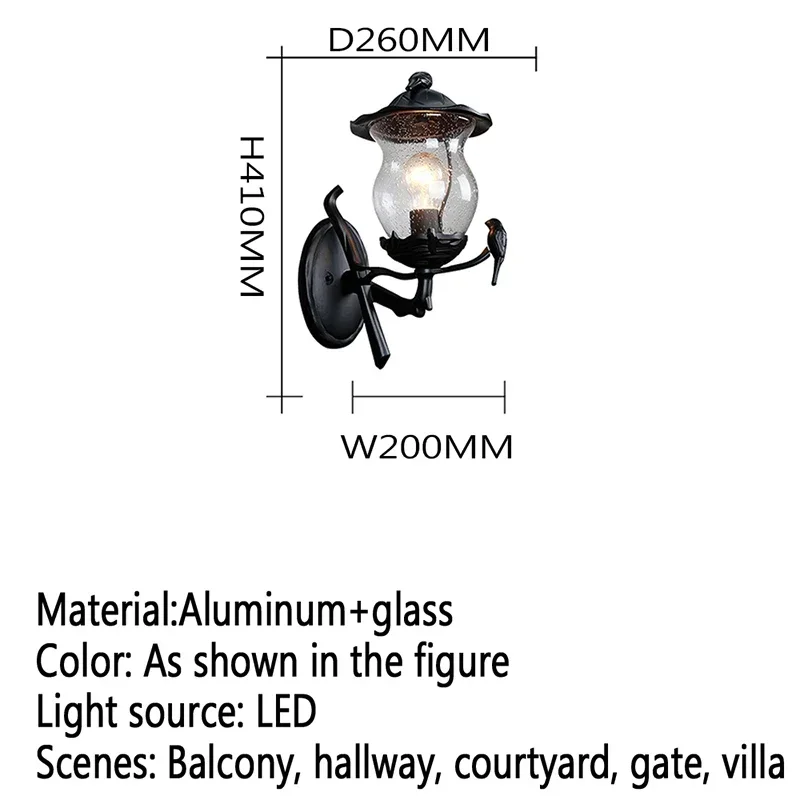 ELARA Contemporary LED Outdoor Wall Lamps Electric Simplicity Waterproof Balcony Hallway Courtyard Villa Gate Hotel