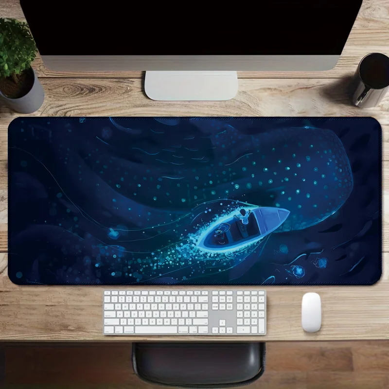

Ocean Whale Extended Mouse Pad ，Large Desk Mat with Non-Slip Rubber desk mat, Gaming Keyboard Mousepads Long Desk Pads