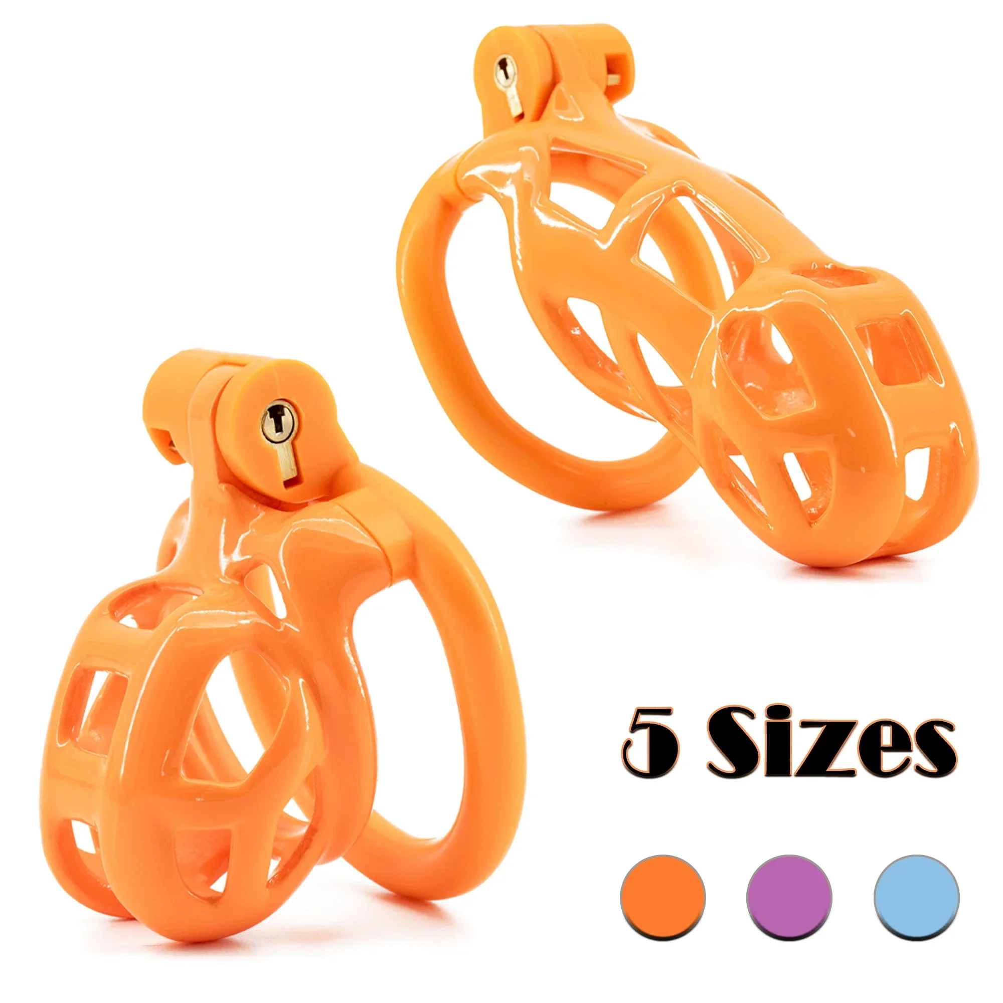 Cobra Chastity Cage Masculino, Bloqueio do Pênis com Anel de Galo de 4 Tamanhos, Discreto Maricas, Discreto de Castidade Leve Feminino, Brinquedos Sexuais, 18 Plus, Novo, 2020