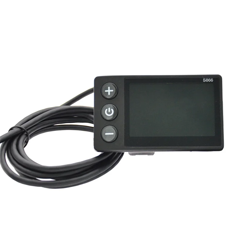 ABHZ-S866 24 فولت/36 فولت/48 فولت دراجة كهربائية عرض S866 شاشة LCD متر Ebike السلطة بمساعدة سكوتر لوحة التحكم لوحة القيادة #2