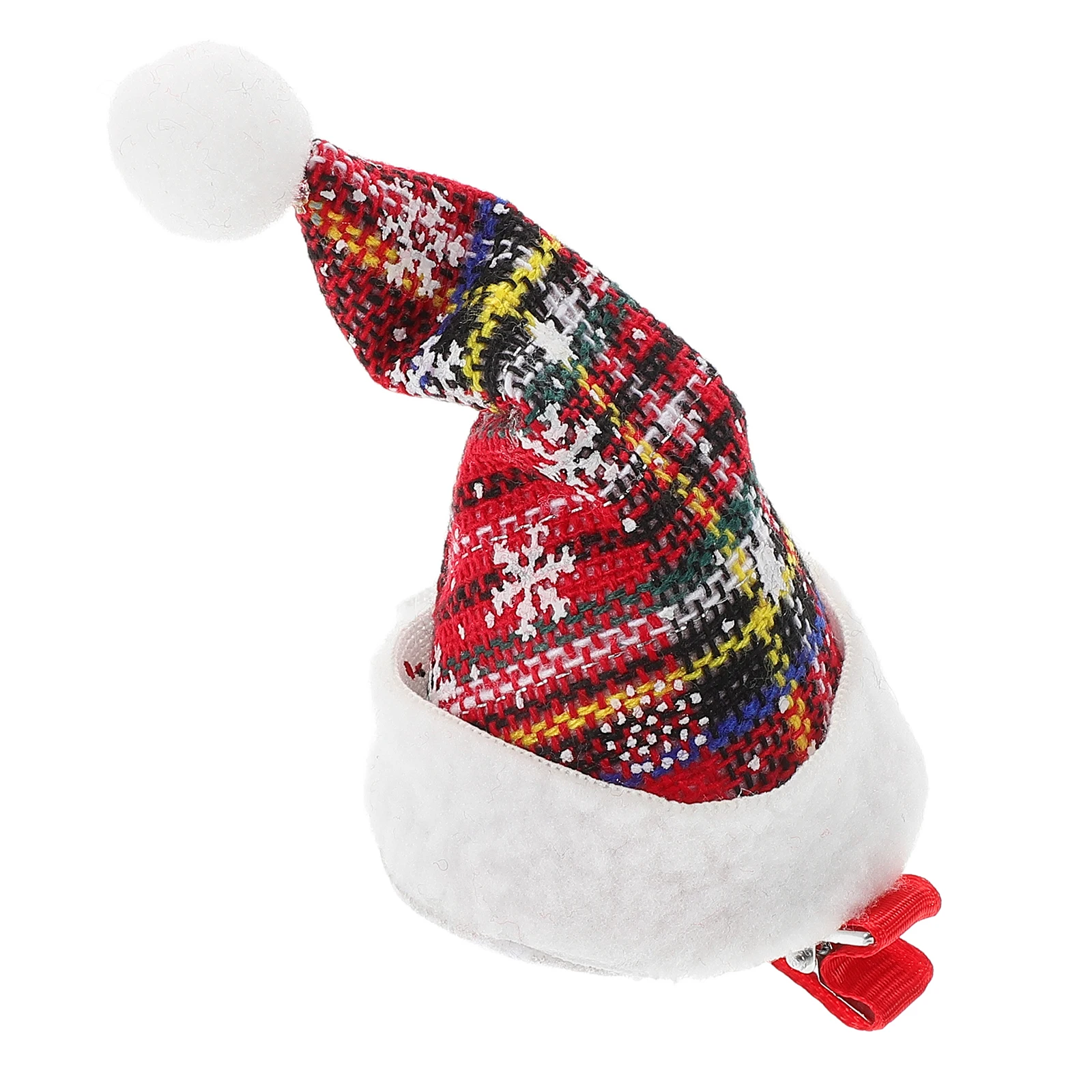 

Cute 3D Santa Holiday Party Alligator For Women Girls Fabric Accessories Red Hairpins Tiny Santa Hat Clips Comfortable Durable