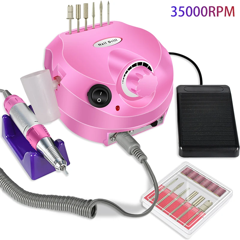 35000 RPM elektrische nagelboor professionele manicure machine nagelschuurmachine set nagelboor draagbare nagelsalon polijstmachine apparatuur - afbeelding 1