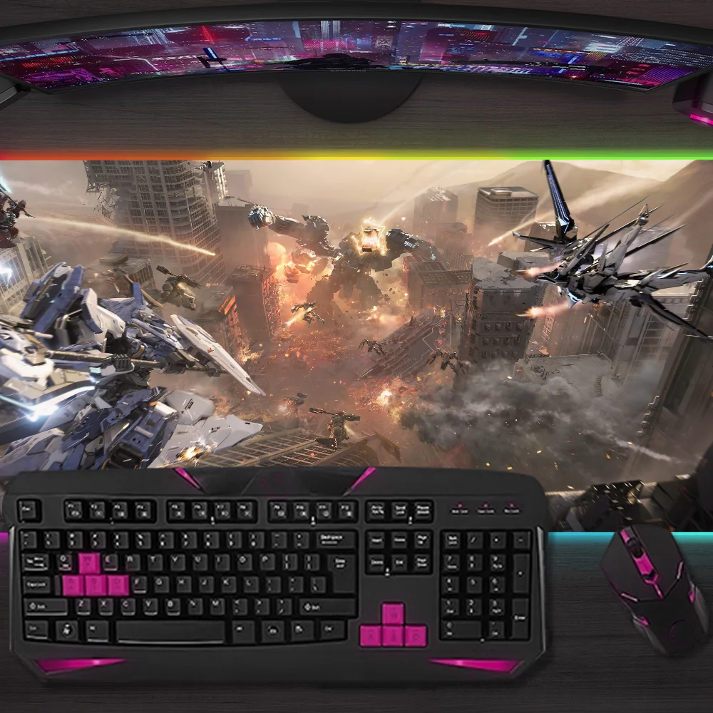 

Игровой коврик для мыши Game M-Mecha B-BREAK с LED-подсветкой, Micro USB, резиновый, RGB, XXL