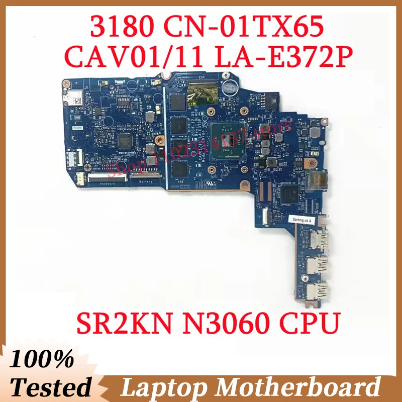 

For Dell 3180 CN-01TX65 01TX65 1TX65 With SR2KN N3060 CPU Mainboard CAV01/11 LA-E372P Laptop Motherboard 100% Fully Working Well