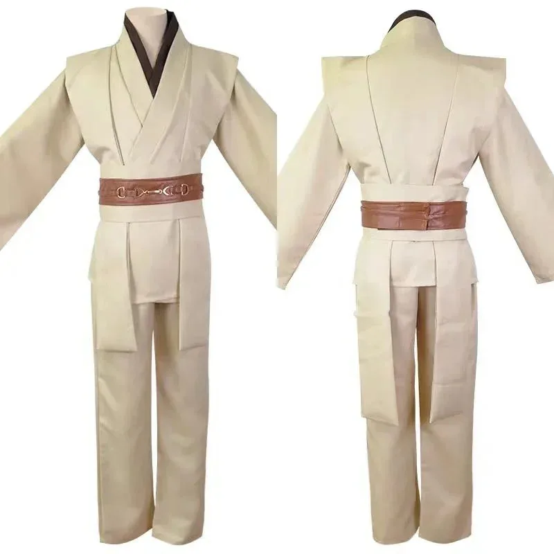 

CyObi Wan Kenobi — костюм для косплея для мужчин, туника рыцаря-джедай для взрослых, униформа с капюшоном, полный комплект