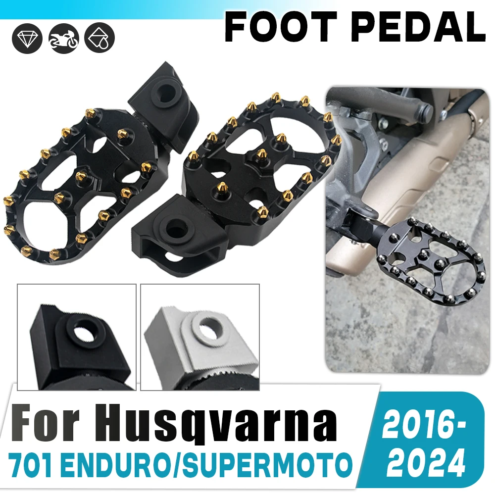 

For Husqvarna 701 Supermoto 701SUPERMOTO 701 Enduro 2016-2024 2023 2022 2021 Front Footpegs Motorcycle Non-slip Foot Rests Pegs