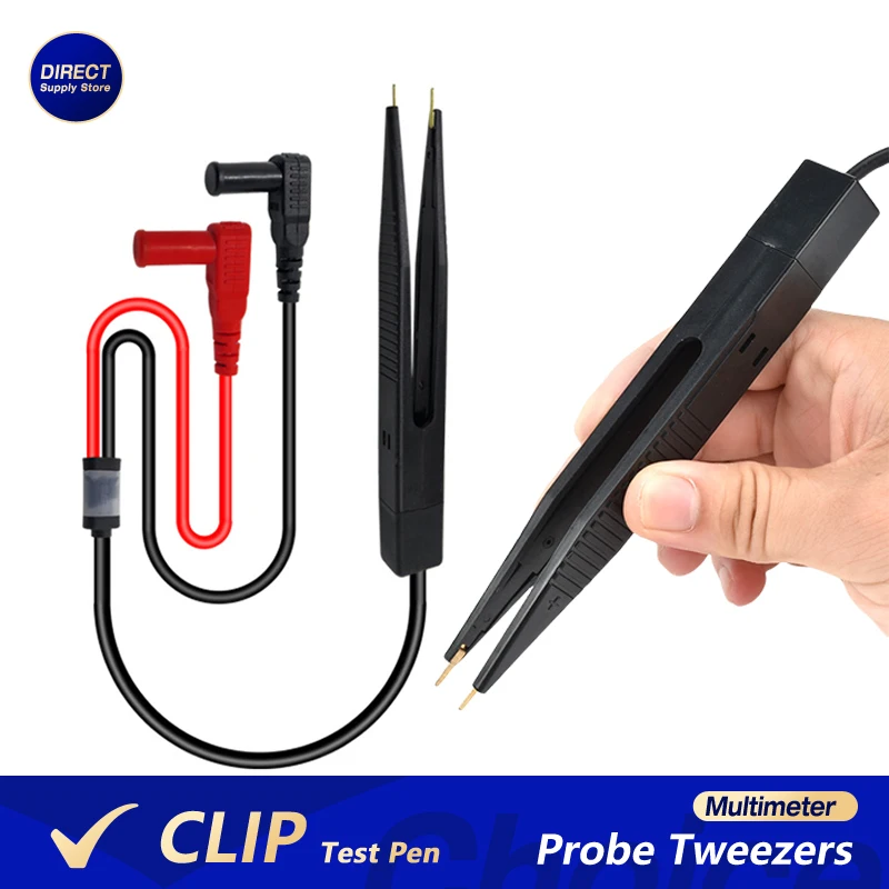 Clip Test Pen SMD Multimeter Probe Tweezers Patch For Capacitance Inductance Resistor chip components Multi-Use Electric Tool