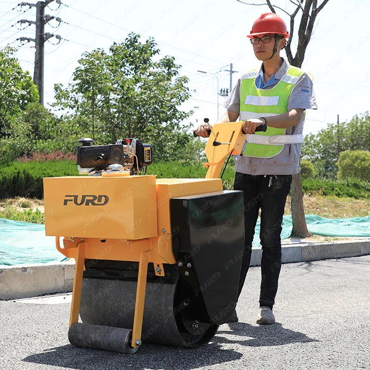 

Cost-effective 325kg Walk Behind Single Drum Hand Mini Road Roller