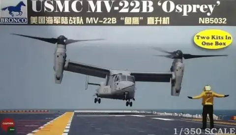 Bronco models 1/350 USMC MV-22B Osprey V/STOL military transport aircraft NB5032