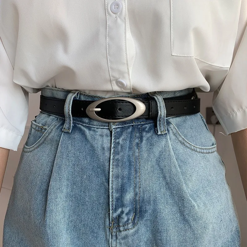 

Belt Women's Buckle Adjustable Decoration With Skirt Suit Simple Thin Belt Sweater Waist Korean Style Decorative Belt