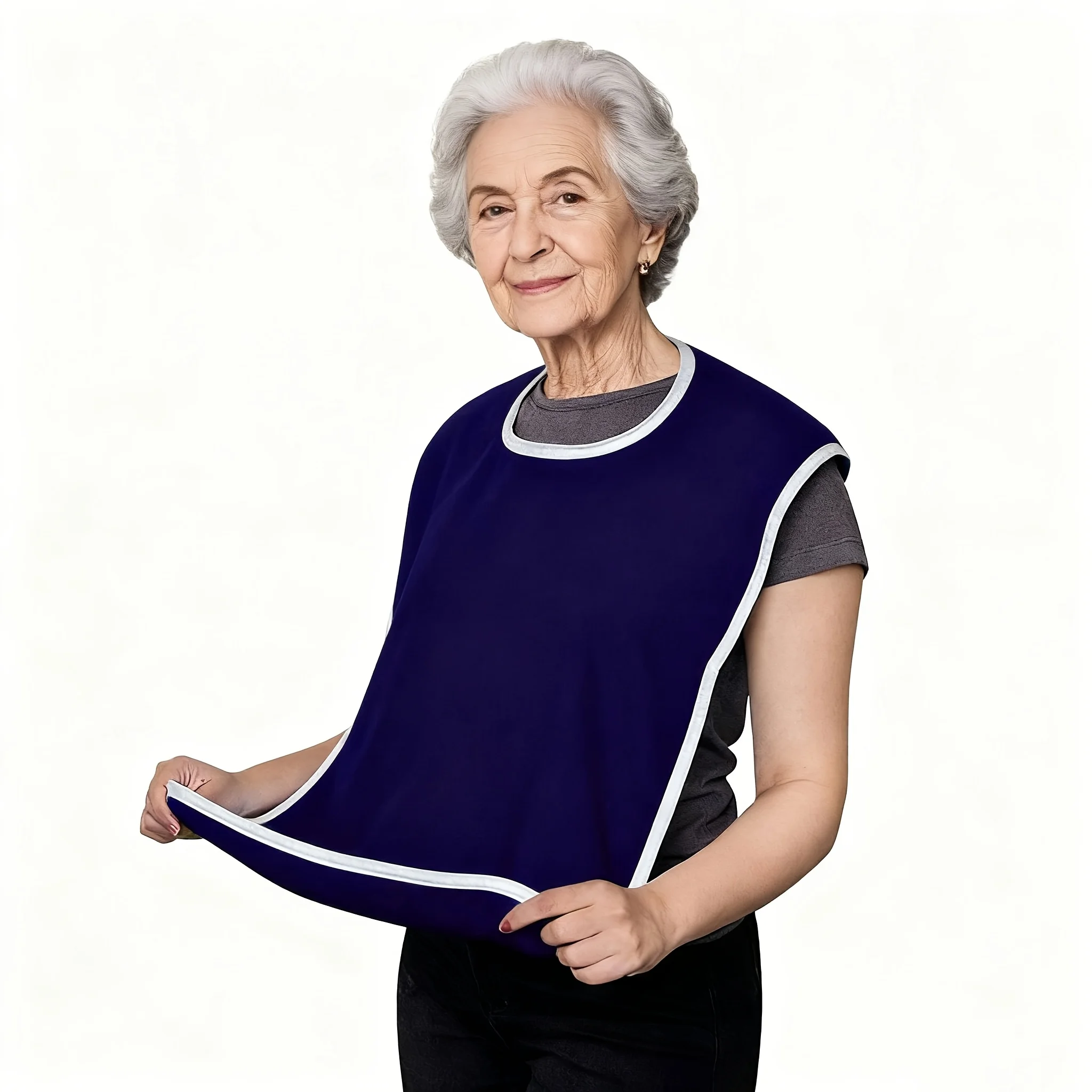 

Adjustable & Machine Washable/Grade Bib Aprons with Hook-and-Loop Closure/Durable for Care, Nursing Homes, Use/Unisex