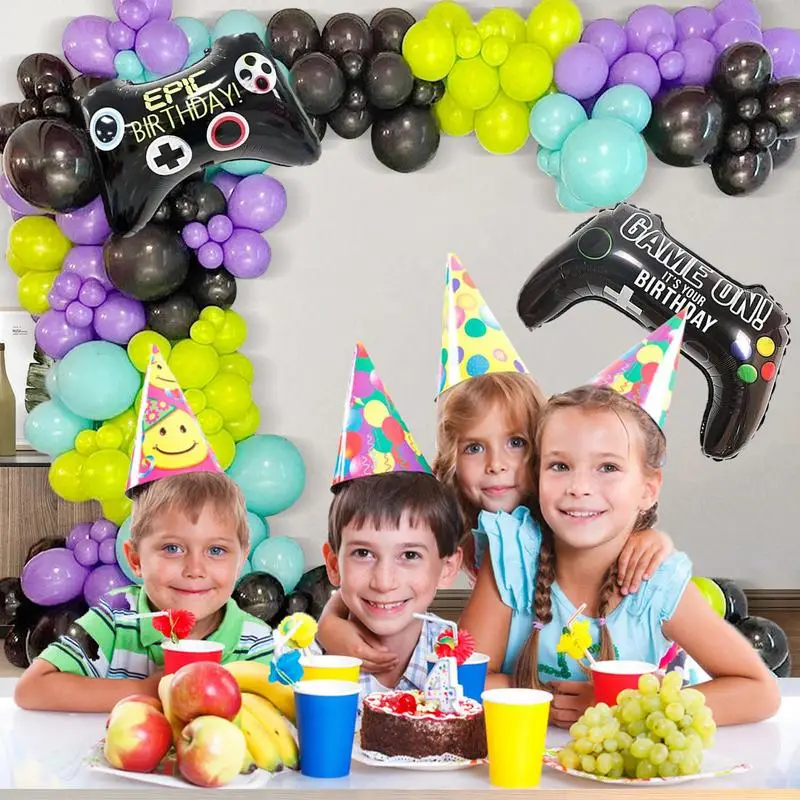 Kit de arco de globos para videojuegos, juego de decoraciones de globos para Gamepad, Kit de guirnaldas de arco para fiesta de cumpleaños para videojuegos, Baby Shower para niños