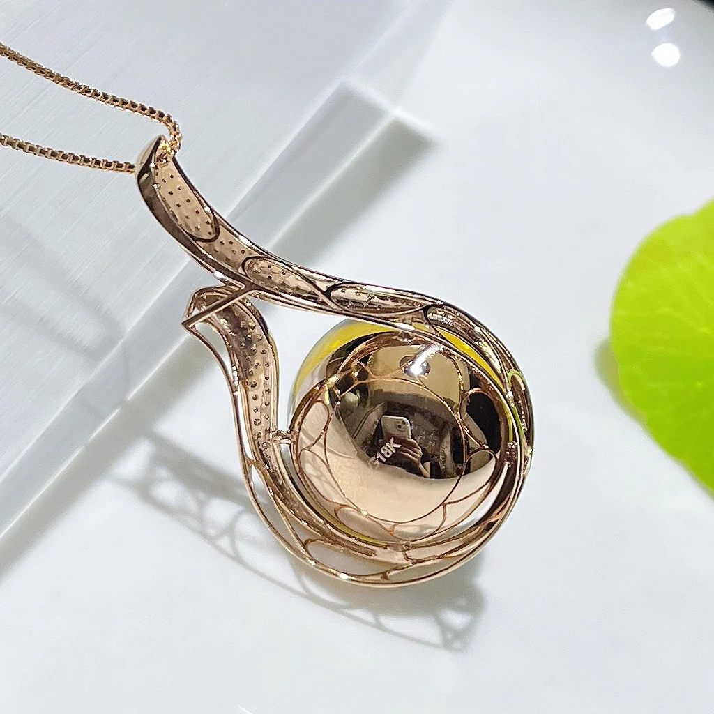 Natural Mexican Blue Amber Pendant 30mm round Bead with Flame Design Sterling Silver Luxury Jewelry Gift for Women