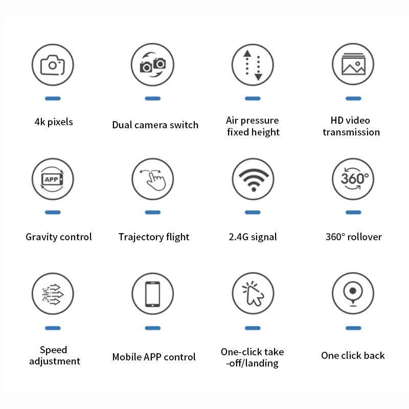 Cámara 4K Fotografía aérea Avión plegable con control remoto, Drones cuadricópteros, juguetes voladores para niños/adolescentes/adultos, XT148