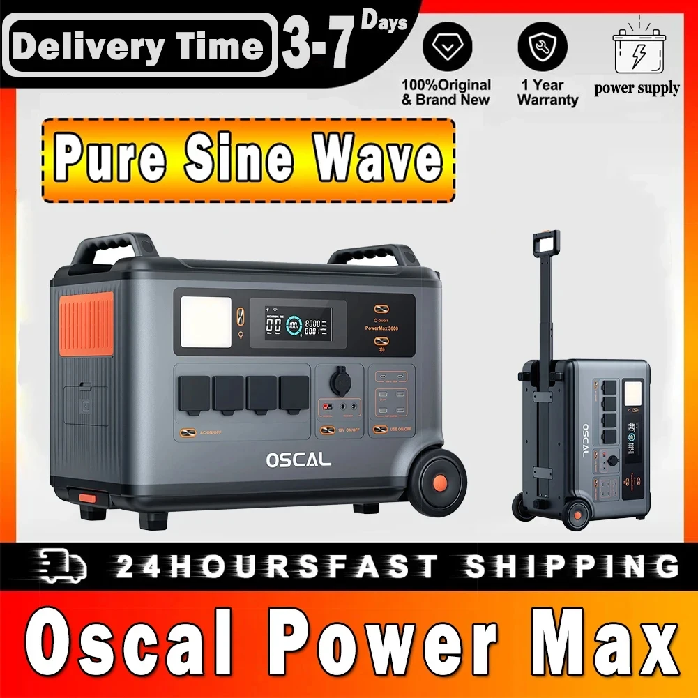 Black view Scal Power max 3600 robustes Kraftwerk 3600wh bis 57600wh Lifepo4 Batterie 14 Steckdose
