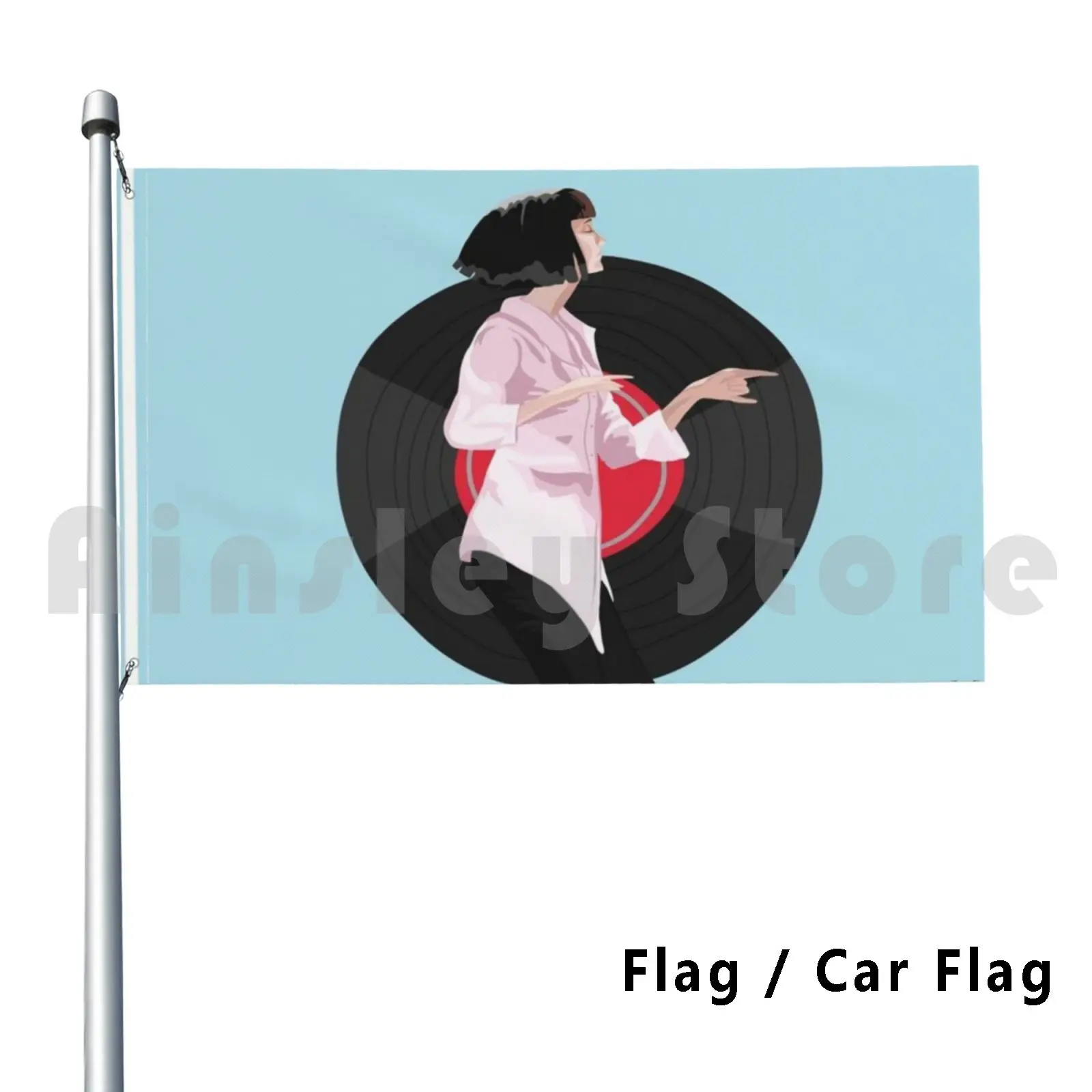 Mia Wallace Pulp Fiction Outdoor Decor Flag Car Flag Mia Wallace Pulp Fiction Quentin Tarantino Tarantino Uma Thurman