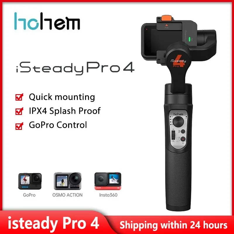 Hohem iSteady Pro 4 Action Camera Gimbal 3-Axis Handheld Stabilizer for GoPro 10 7 8 9 Insta360 One R DJI OSMO Action