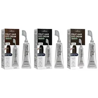 Buy EELHOE Permanent Hair Dye Cream with Comb Long Lasting Cover Gray White Hairs Pure Plant-Based Hairdye Fruit Black Hair Cream Online | Jogoka