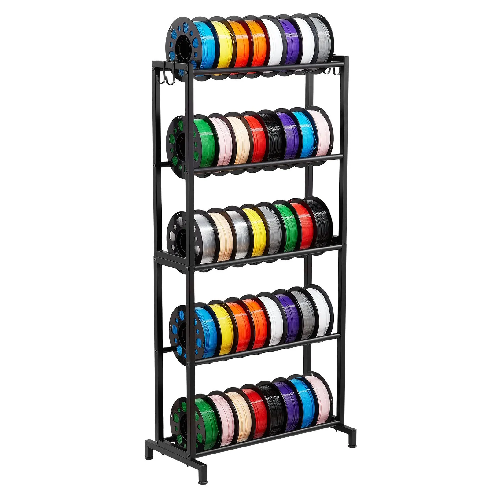 

Стеллаж для хранения филаментов для 3D-принтеров, 5-уровневые усиленные полки для хранения филаментов для 3D-печати, держатели для катушек с филаментом