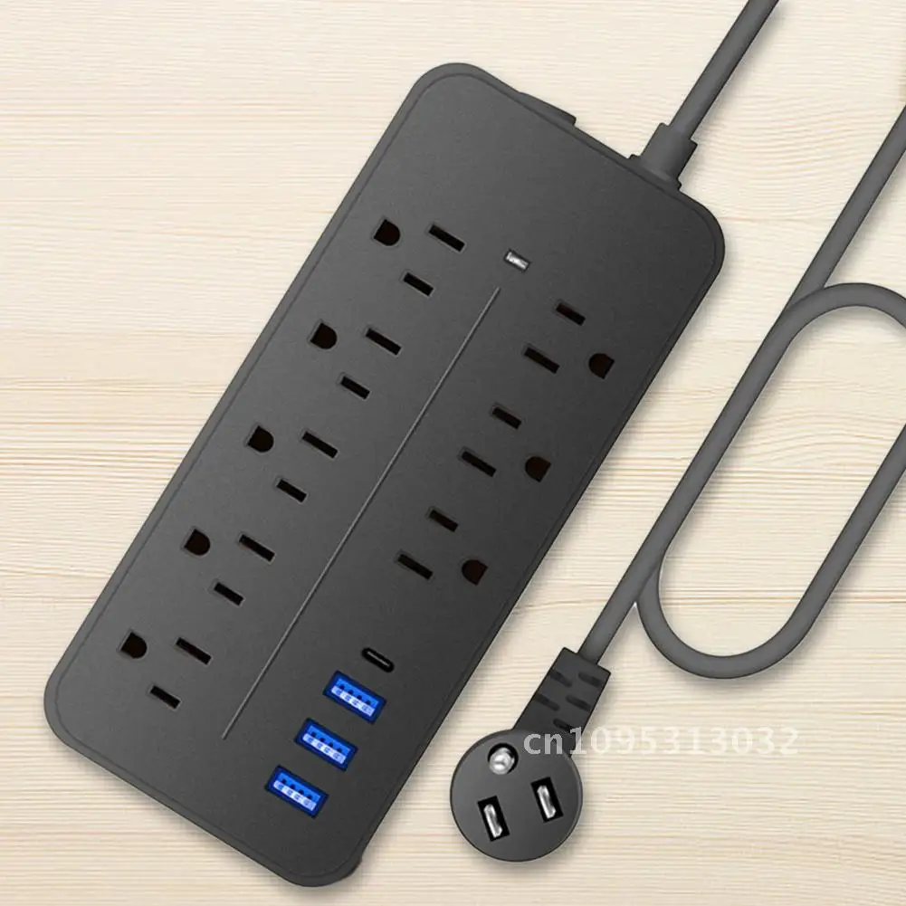 Power Surge Protection Plug 6/8 AC Smart Multi Plug Socket Strip with Outlet Tap Outlets Power Multi Extension 2000W Cable Power