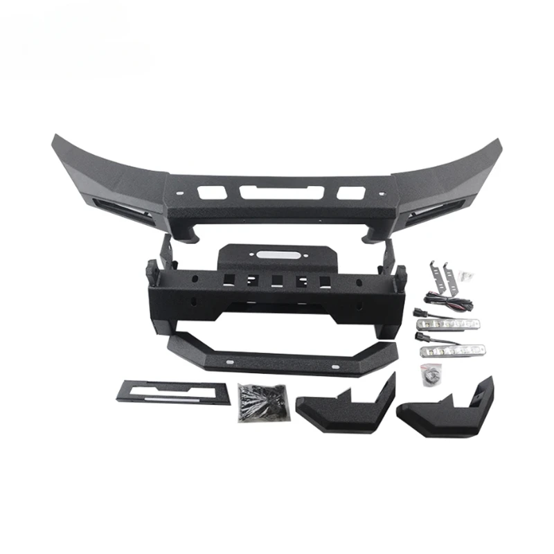 Best Selling Off-Road Accessories Steel Front Bumper With LED Aftermarket Black Front Bumper Guard For Jimny 1998+