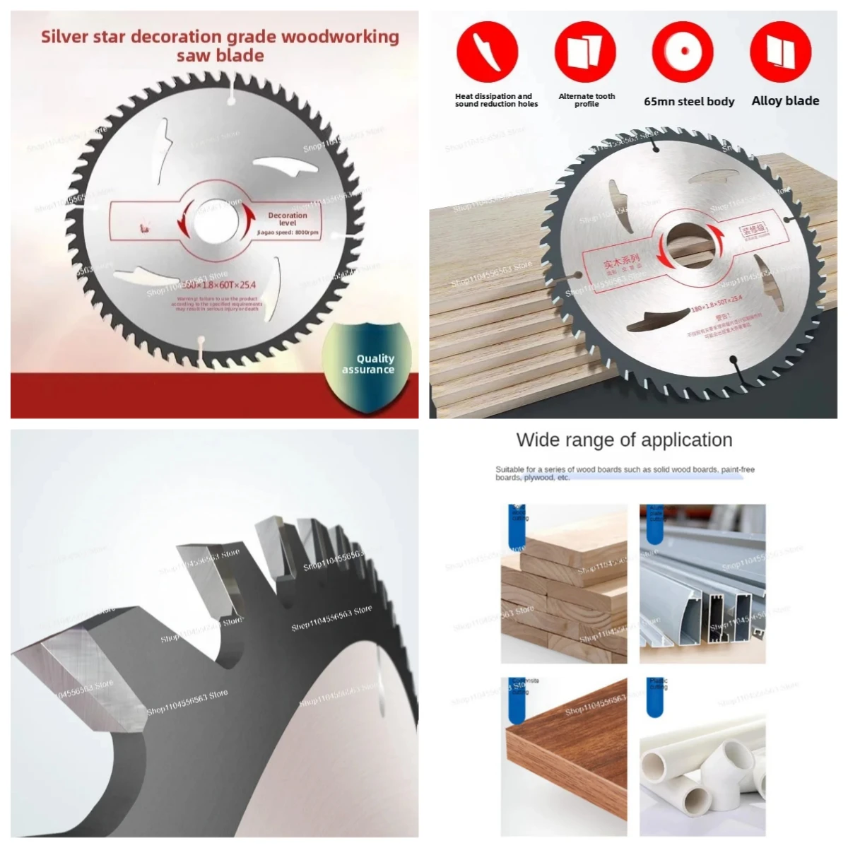 12 Inch Alloy Circular Saw Blade for Angle Grinder Table Saw, Wood Cutting, Renovation Grade Hardware Tool